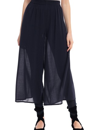 Тёмно-синие брюки MAX MARA: фото 5 - Invogue